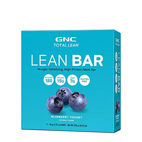 Total Lean Bar Twin Pack Blueberry Yogurt – 5 Barras – Suporte ao Metabolismo Saudável - GNC