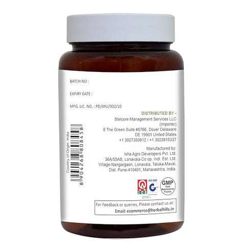 Cápsula de Guggul com Extrato de Arjuna 1000mg 120 Unidades – Marca Herbal Hills - HERBAL HILLS