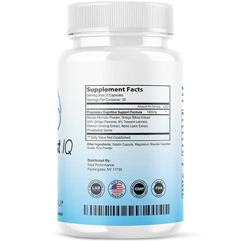 IDEAL PERFORMANCE - (5 Pack) Neuro Boost IQ Supplement Brain Pills Mind Ben Carson Neurobooster Neuroboostiq (300 Capsules)
