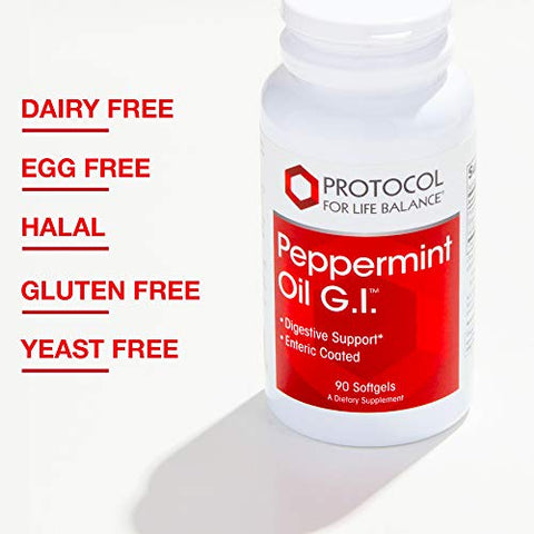 PROTOCOL FOR LIFE BALANCE - Protocolo Peppermint G.I. – Suporte para Saúde Digestiva – com Hortelã-Pimenta, Óleo de Gengibre | Marca Protocol