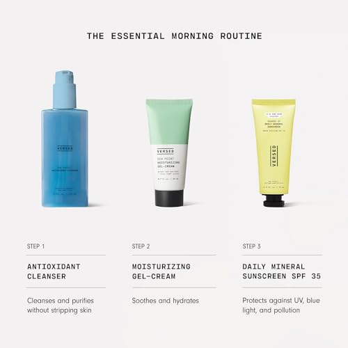 Gel Hidratante Facial Dew Point – Creme Gel Antioxidante com Extrato de Chá Verde e Suco de Aloe Vera – Absorção Rápida, Não Oleoso – Creme Facial Híbrido para Pele Seca - Versed