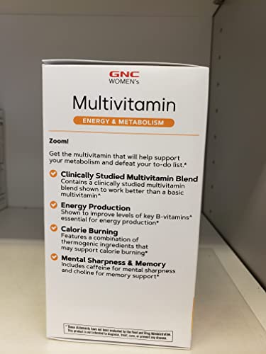 Energia Multivitamínico Feminino – 60 cápsulas – 100% das necessidades diárias – Marca GNC - GNC