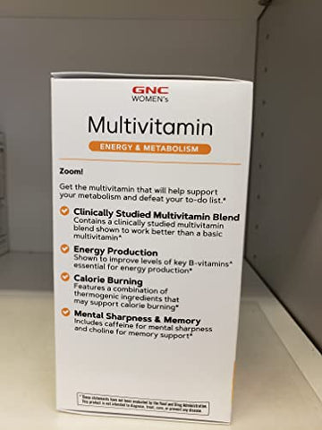 Energia Multivitamínico Feminino – 60 cápsulas – 100% das necessidades diárias – Marca GNC - GNC