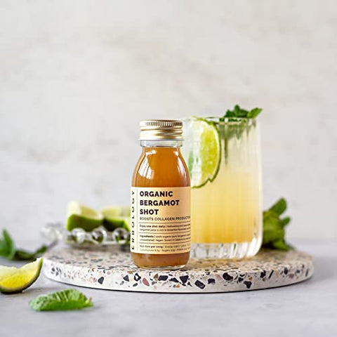 Erbology - Suco de Bergamota Orgânico 100%% Natural 12 Shots Diários (60ml) – Fortalece a Imunidade e Produção de Colágeno – Rico em Vitamina C e Flavonoides Bioativos – Direto da Fazenda na Itália