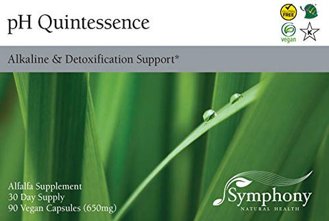 Symphony Natural Health - pH Quintessence – Concentrado de Alfafa 40:1 – 180 Cápsulas Veganas (Fornecimento de 60 Dias) – Alcalinize o Corpo, Equilibre o pH e Apoie a Desintoxicação – 2 Pacotes
