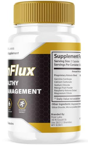 rize labs - LeanFlux – Lean Flux Emagrecimento para Aumentar os Níveis de BAT, Avaliações Leanflux Não-OGM Cápsulas de Suplemento Fáceis de Engolir, Ganhe Tecido Adiposo Marrom Queima de Gordura (60 Cápsulas)