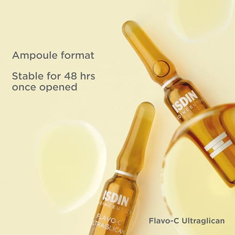 Serum Ampola Flavo-C Ultraglican ISDIN – Vitamina C e Ácido Hialurônico, 30ml