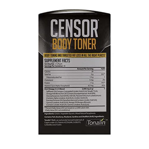 LIPORUSH - NDS Nutrition Dual Impact Stack – Resultados Sérios com Teacrine, L-Carnitina, CLA – Censor 90 Softgels XT 60 Cápsulas