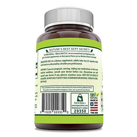 Nettle Leaf 900 Mg por Porção 240 Cápsulas – Suporte para Trato Urinário e Próstata – Saúde Respiratória Superior - Herbal Secrets