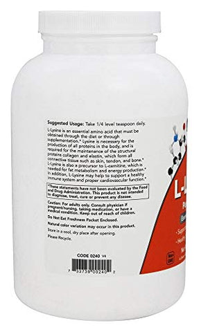 L-Lysine Pó Puro 100%, 2 pk – 200g - NOW Foods