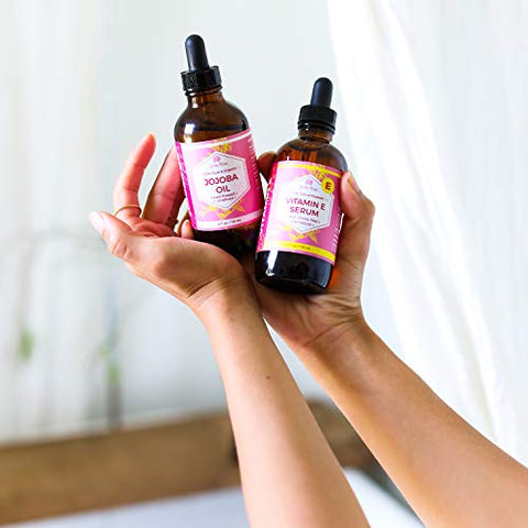 Óleo de Vitamina E Leven Rose 100% Puro Orgânico Natural para Rosto e Pele Seca