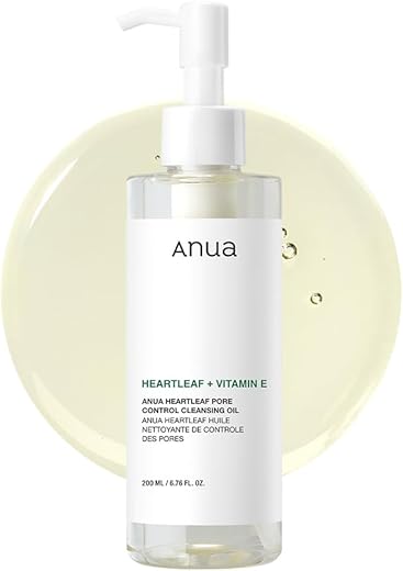 Heartleaf Pore Control Cleansing Oil – Óleo de Limpeza Facial, Removedor de Maquiagem e Cravos, Cuidados com a Pele Coreana 200ml - ANUA