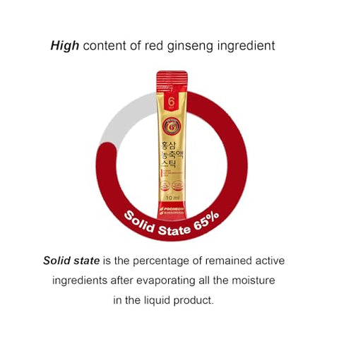 POCHEON KOREAN RED GINSENG - POCHEON RED GINSENG Extrato em Bastão, 30%% Extrato de Ginseng, Pacotes Individuais – 30 Bastões (10ml x 30), Suporte Natural ao Sistema Imunológico