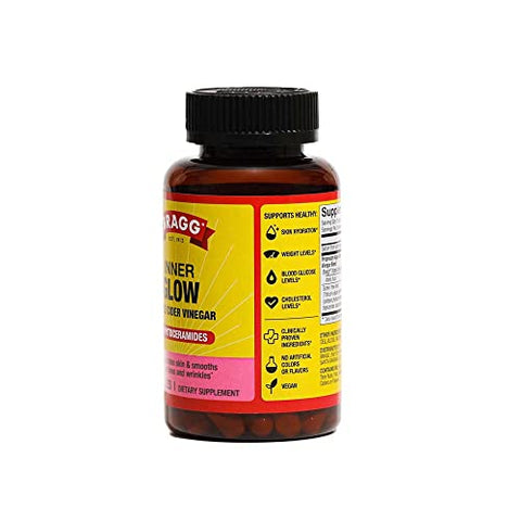 Cápsulas de Vinagre de Maçã e Fitoceramida – 750mg de Ácido Acético – Energia - Bragg