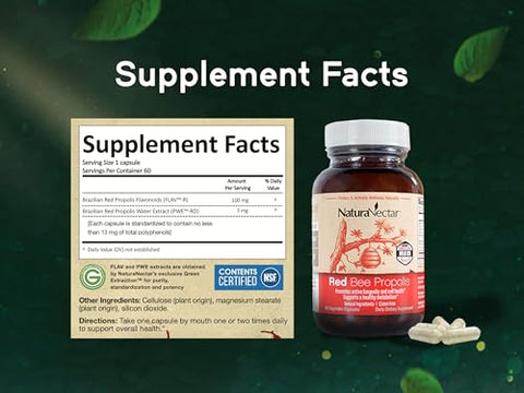 Red Bee Propolis | Certificado NSF | Propolis Premium Brasileira | Apicultura Ética | 30g - NaturaNectar