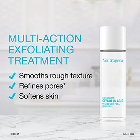 Hydro Boost Peel Facial Noturno com Ácido Glicólico e Ácido Hialurônico – 50ml - Neutrogena
