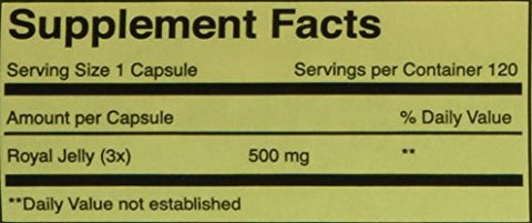 Durham's Bee Farm,Inc - Durham’s Royal Jelly 500 mg – 120 cápsulas | Benefícios para a saúde | Melhora da imunidade | Energia natural