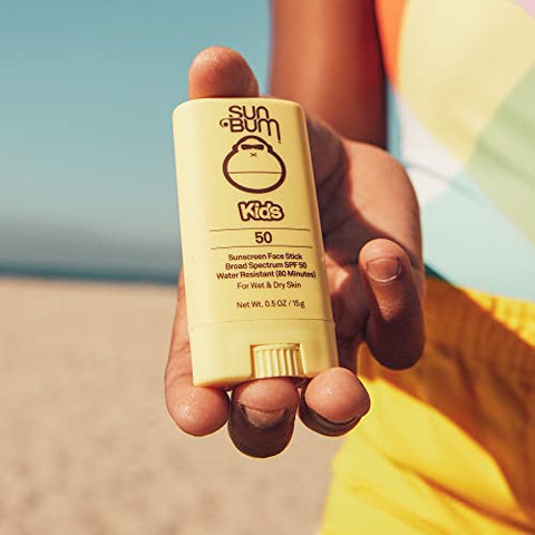 Protetor Solar Infantil Sun Bum FPS 50 Stick Facial Transparente | Aplicação Molhada ou Seca | Compatível com Recife 104 (Octinoxate) | 50g