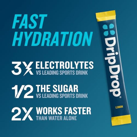 Hydration – Pack Sortido Intenso – Sachês de Pó Hidratante com Eletrólitos – Melancia, Frutas Vermelhas, Limão, Laranja | Sem Transgênicos, Sem Glúten, Vegano | 16 Sticks - DripDrop