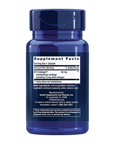 NT2 Collagen™: Suplemento para Conforto Articular e Saúde das Articulações | Marca Life Extension - Life Extension