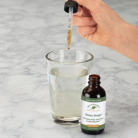 Detox Drops Native Remedies – Limpeza Corporal Sistêmica, Liberação de Toxinas e Função Hepática – 59 mL