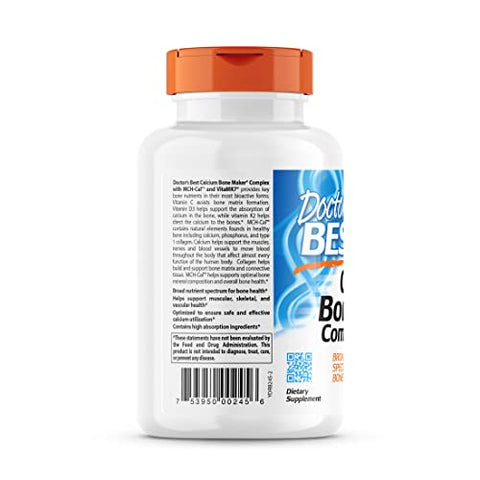 Doctor's BEST - Doctor’s Best Complexo de Fabricante Ósseo de Cálcio com MCHCal, Suporte à Saúde Óssea, Muscular e Esquelética – 100g