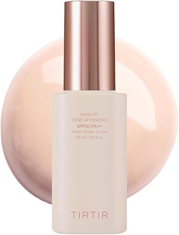 Essência TIRTIR Mask Fit Tone Up | Hidratante com Cor, Base 3 em 1, Efeito Pele de Vidro, Hidratação Profunda, Longa Duração, Cobertura Natural, Leve, Look Sem Maquiagem, 30ml