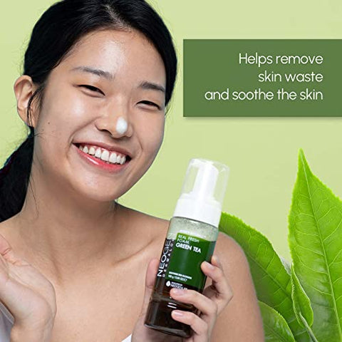 DERMALOGY by NEOGENLAB - NEOGENLAB DERMALOGY Real Fresh Foam Cleanser, Chá Verde 160g – Calmante