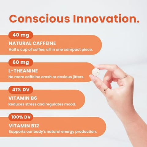 Energy – Goma de Cafeína (90 unidades) – Sem Açúcar com L-teanina, Cafeína Natural e Vitamina B12 - NeuroGum