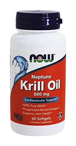 NOW Foods - Óleo de Krill Neptune 500 mg – Now Foods – 60 cápsulas – Softgel