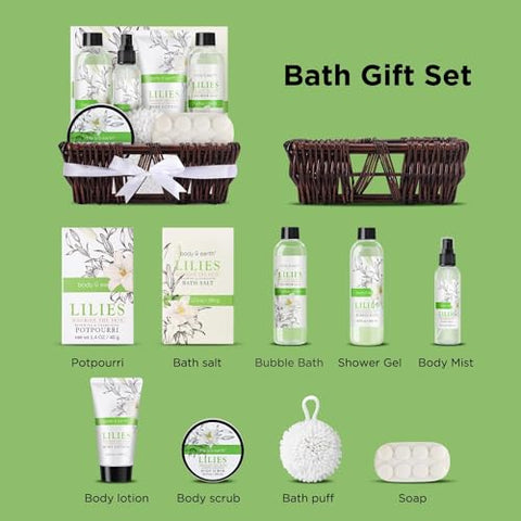 BODY & EARTH - Cesta de Presente para Mulheres – Corpo: Produtos de Qualidade em Embalagem Exclusiva