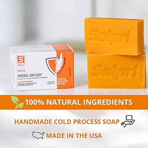 Sabonete em Barra Solpri Shield Limão Capim-Limão Tea Tree Eucalipto 120g (Pacote com 6)