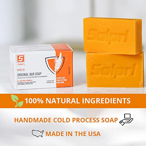 Sabonete em Barra Solpri Shield Limão Capim-Limão Tea Tree Eucalipto 120g (Pacote com 6)