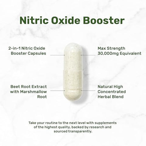 DEAL SUPPLEMENT - Booster de Óxido Nítrico 30.000mg Equivalente, 360 Cápsulas – Natural de Beterraba