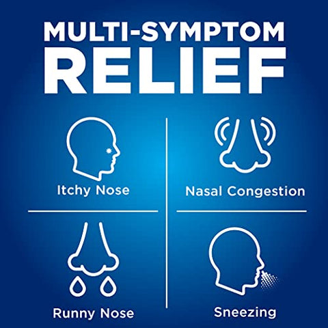 Spray Nasal para Alergia Amazon Basic Care Triamcinolona Acetonida Multi-Sintomas, 55 mcg, 16,9 ml (Pack com 2)