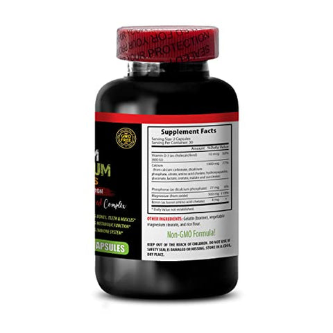 VIP VITAMINS - Vitaminas para os Ossos e Articulações – Complexo Avançado de Cálcio, Magnésio, Fósforo, Vitamina D-3 e Boro – Suplemento de Cálcio e Magnésio – 60 cápsulas