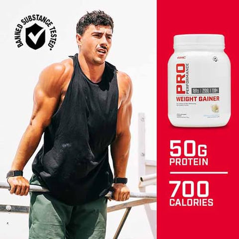 Pro Performance Weight Gainer – Baunilha, 6 Porções, Proteína para Aumentar a Massa Muscular - GNC