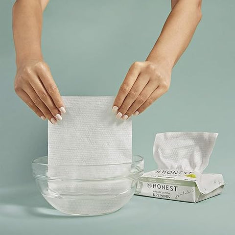 Lenços Umedecidos para Bebês | 100% Algodão Orgânico, Suaves, Descartáveis | 192 Unidades - The Honest Company