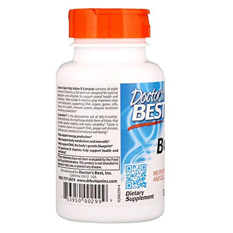Doctor's BEST - Melhor Complexo B Totalmente Ativo, 30 Cápsulas Vegetais por Doctors Best (Pacote com 3)