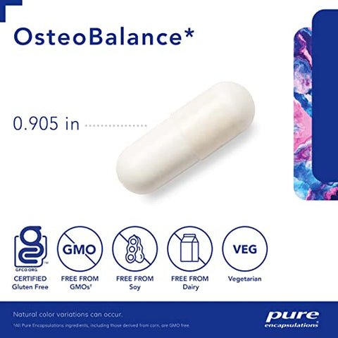 OsteoBalance | Suplemento Hipoalergênico para Promover Absorção de Cálcio e Melhorar a Mineralização Óssea Saudável* | 210 Cápsulas - Pure Encapsulations