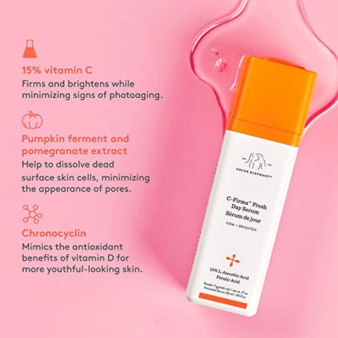 C-Firma Fresh Day Serum – Sérum Firmador e Iluminador para Pele Danificada e Envelhecida – 30ml - Drunk Elephant