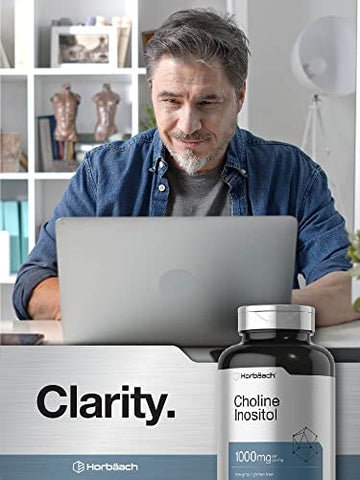 Horbäach - Horbaach Choline Inositol 1000mg | 200 Cápsulas | Sem OGM, Sem Glúten | Marca Horbaach