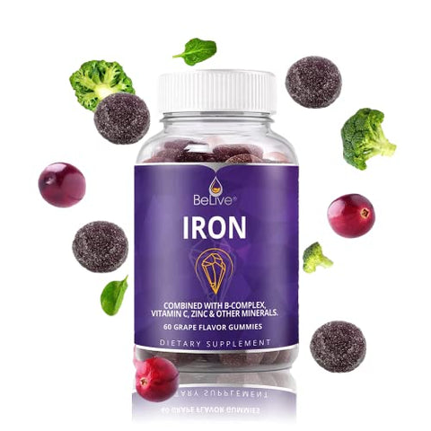Iron Gummies – Multivitamina com Ferro e Vitaminas | Gomas de Ferro  BeLive - BeLive
