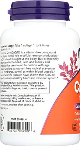 NOW Foods - Now Foods Coq10 100mg – 150 Soft Gels | Energia e Saúde | Comprimidos de Coenzima Q10