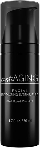 Radiant Loção Facial Bronzeadora Anti-Envelhecimento para Camas de Bronzeamento – Loção Suprema para Bronzeamento Indoor para o Rosto com Bronzer e Acelerador – Hidratante Intenso para Bronzeamento Facial - Onyx