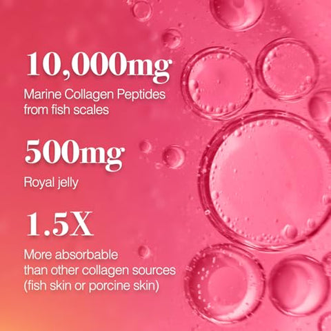 Japan Tsubaki – Bebida de Colágeno Ageless Beauty do Japão com 10.000mg de Peptídeos de Colágeno Marinho, 500mg de Geleia Real, Ácido Hialurônico e Vitaminas B - AFC