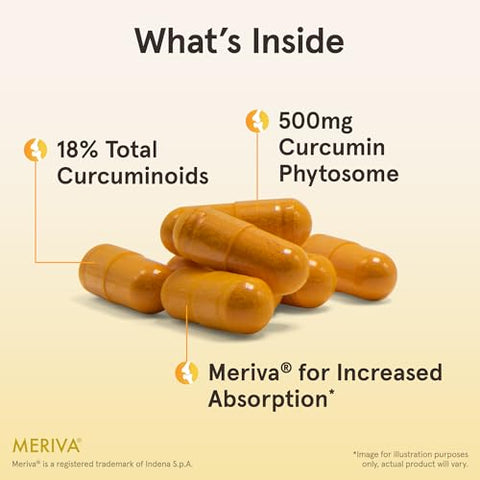 Curcumin Phytosome 500 mg – 120 Cápsulas Vegetais – Fórmula com Meriva – Suporte Antioxidante para Saúde das Articulações - Jarrow Formulas