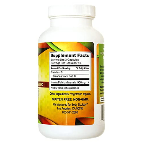 Minerais Antigos da Body Ecology | Suplemento Mineral Traço 100% Vegetal | Fortalece a Imunidade | Promove a Desintoxicação | Não-OGM | 120 Cápsulas Vegetarianas