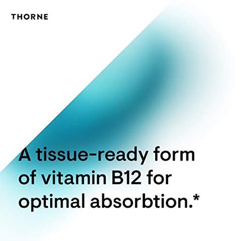 Vitamina B12 – Methylcobalamina – Suporte para Coração e Saúde Nervosa, Função das Células Sanguíneas, Sono Saudável e Metilação – Livre de Glúten, Soja e Laticínios – 60 Cápsulas - THORNE